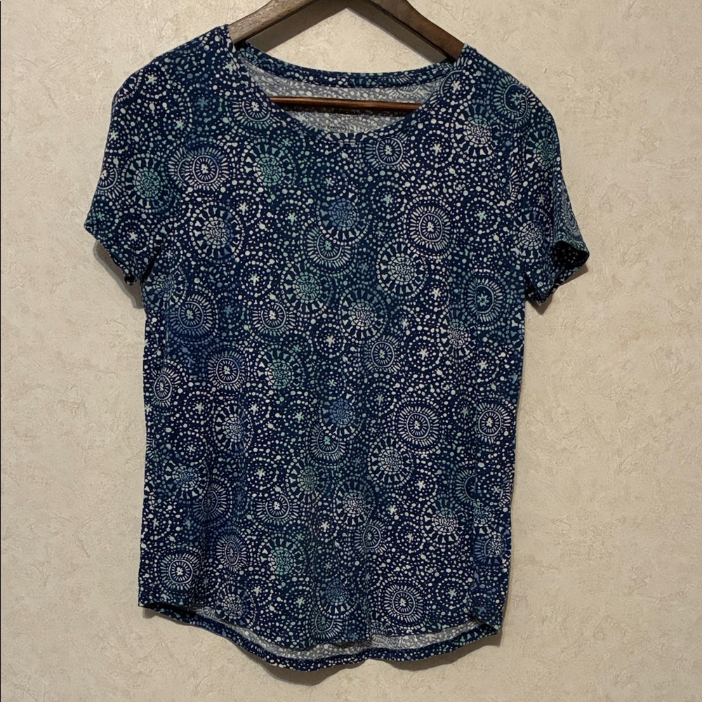 Sonoma Blue and White Mandala Short Sleeve Tee